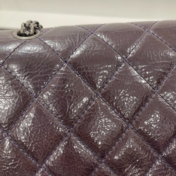 Chanel 2.55 226 Reissue Deep Purple Leather Flap Bag Gunmetal Hardware (121172) - Picture 13 of 14